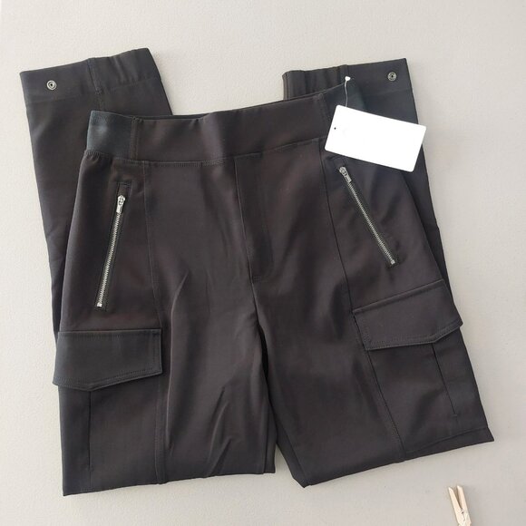 Athleta Cargo Pants 4 Black Endless High Rise Travel Work Wrinkle Free Sporty - Picture 2 of 11